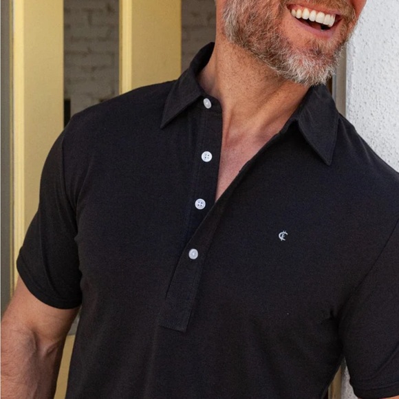 Criquet Men’s Slim Fit Top-Shelf Range Polo in Black, Size Small - Picture 1 of 5